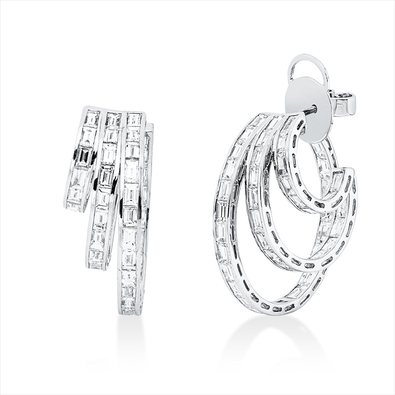 Ohrschmuck    aus 750/-18 Karat Weißgold mit 92 Diamanten 6