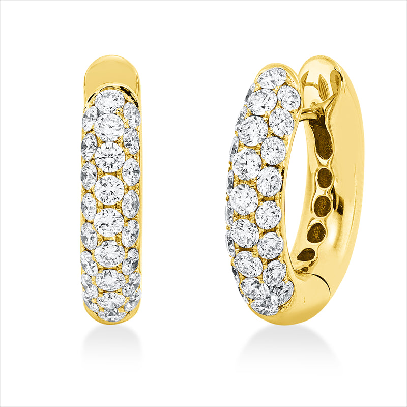 Creolen    aus 750/-18 Karat Gelbgold mit 50 Diamanten 1