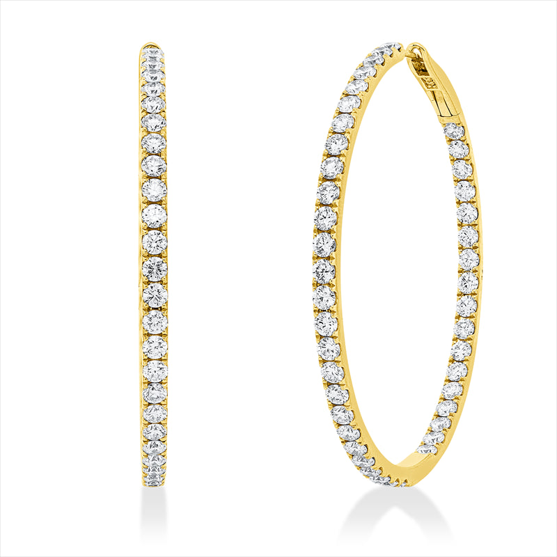 Creolen    aus 750/-18 Karat Gelbgold mit 90 Diamanten 4