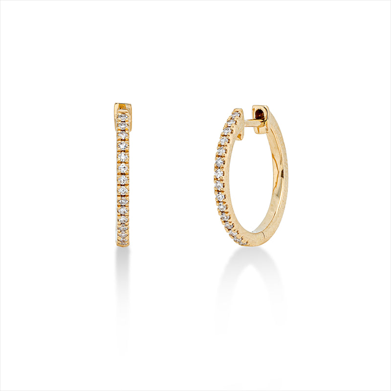 Creolen    aus 750/-18 Karat Gelbgold mit 30 Diamanten 0