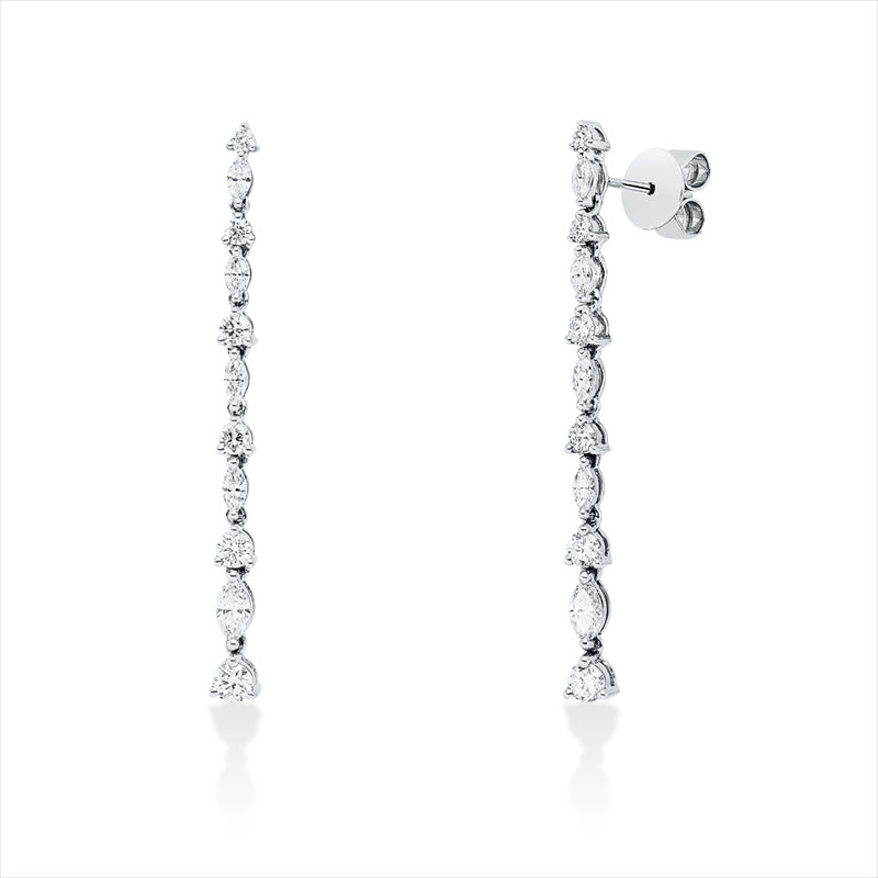 Ohrschmuck    aus 750/-18 Karat Weißgold mit 22 Diamanten 1