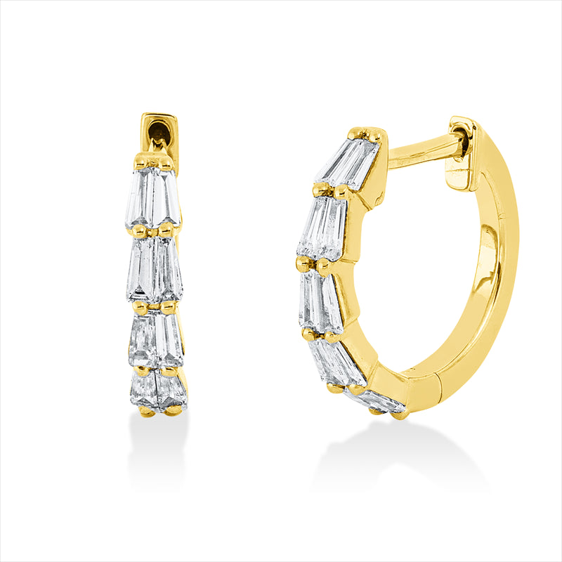 Creolen    aus 750/-18 Karat Gelbgold mit 20 Diamanten 0