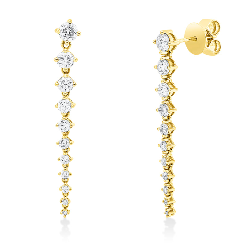 Ohrschmuck    aus 750/-18 Karat Gelbgold mit 22 Diamanten 1