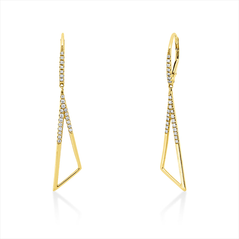 Ohrschmuck    aus 750/-18 Karat Gelbgold mit 48 Diamanten 0