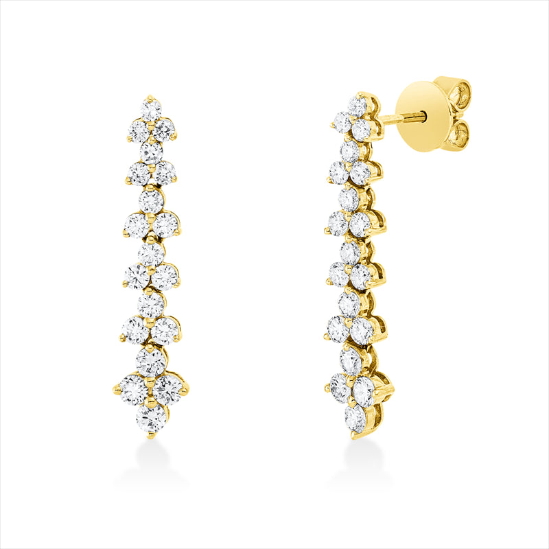 Creolen    aus 750/-18 Karat Gelbgold mit 38 Diamanten 1