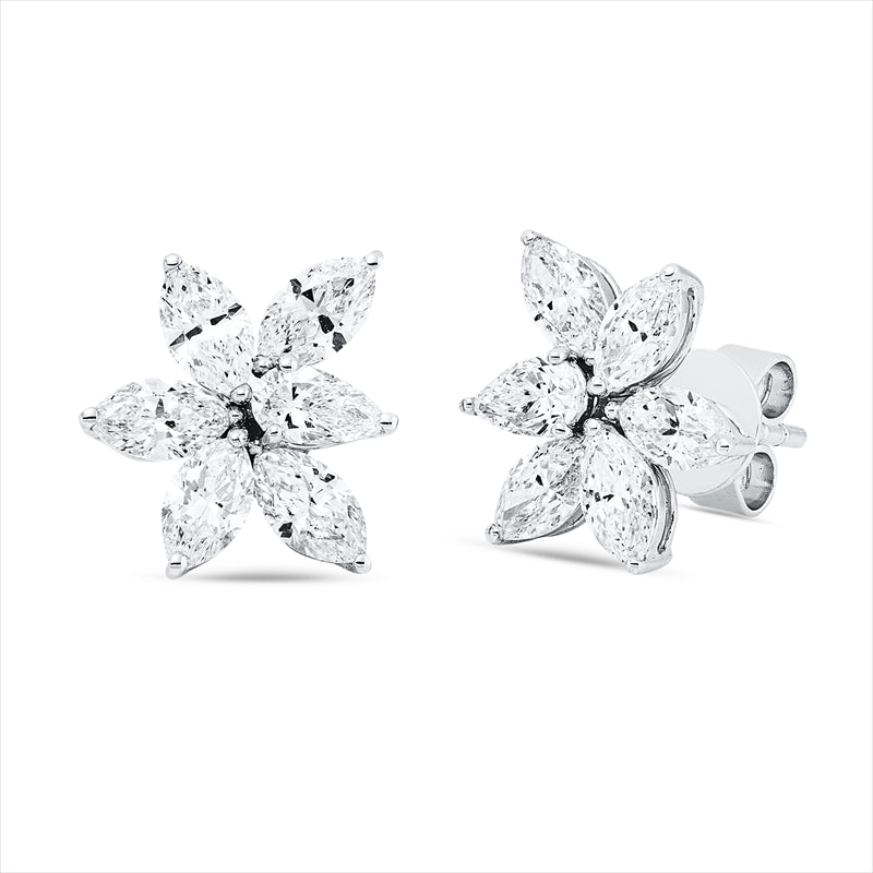 Ohrstecker    aus 750/-18 Karat Weißgold mit 12 Diamanten 2