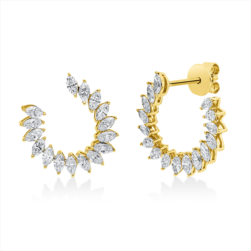 Ohrstecker    aus 750/-18 Karat Gelbgold mit 32 Diamanten 1