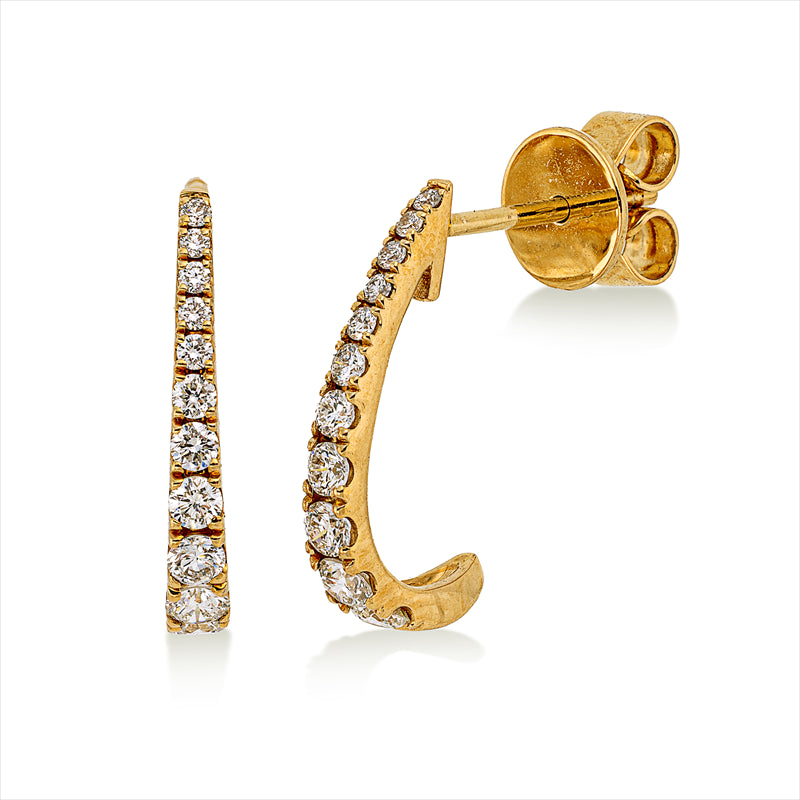 Ohrstecker    aus 750/-18 Karat Gelbgold mit 22 Diamanten 0