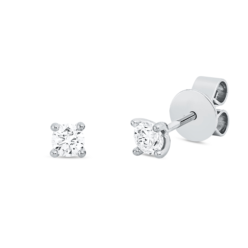 Ohrstecker    aus 750/-18 Karat Weißgold mit 2 Diamanten 0