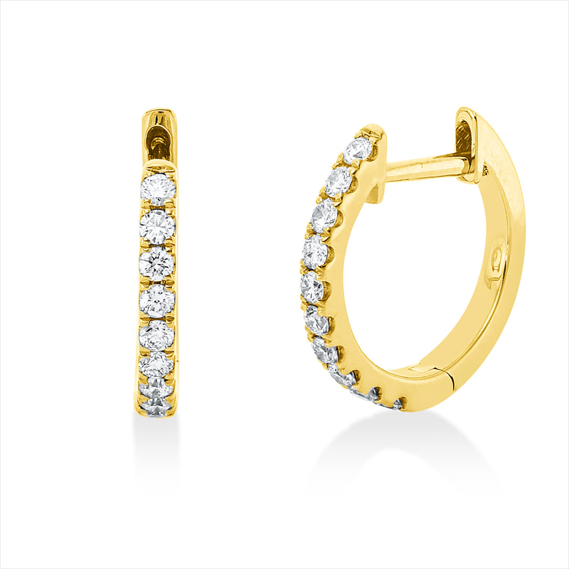 Creolen    aus 750/-18 Karat Gelbgold mit 20 Diamanten 0