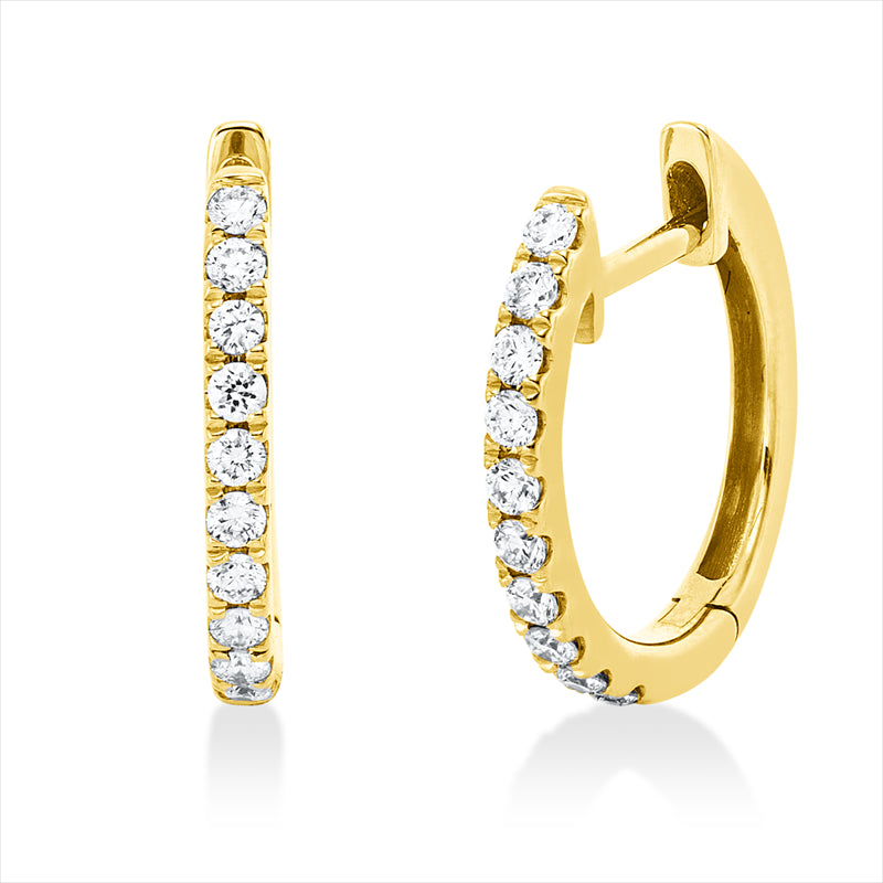 Creolen    aus 750/-18 Karat Gelbgold mit 20 Diamanten 0