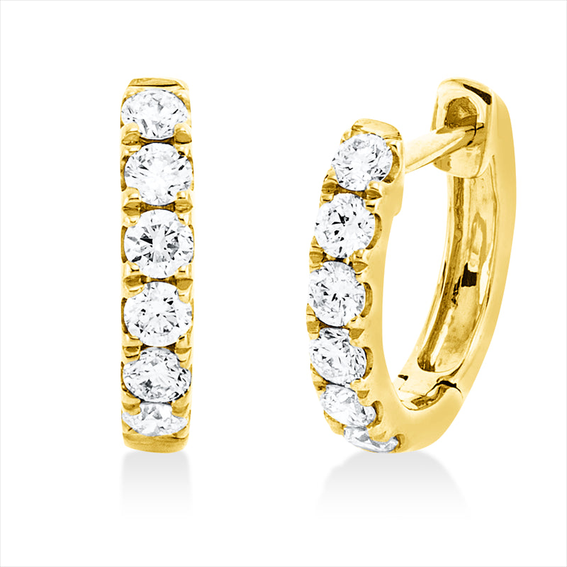 Creolen    aus 750/-18 Karat Gelbgold mit 12 Diamanten 0