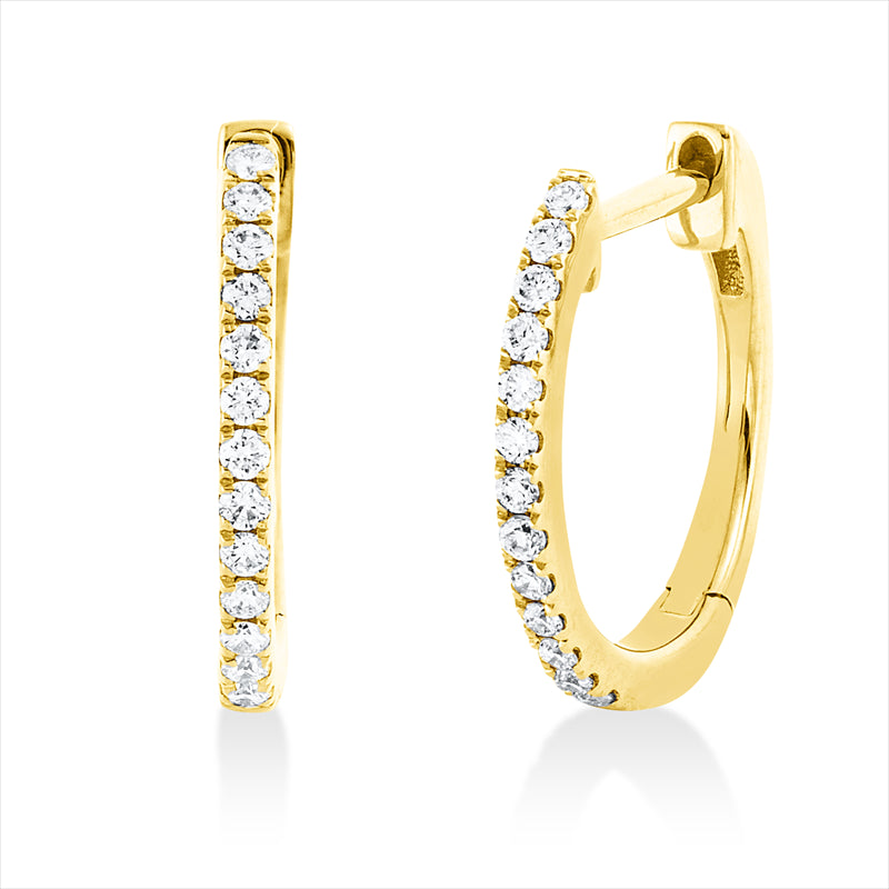 Creolen    aus 750/-18 Karat Gelbgold mit 26 Diamanten 0