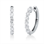 Creolen    aus 750/-18 Karat Weißgold mit 14 Diamanten 0