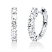 Creolen    aus 750/-18 Karat Weißgold mit 12 Diamanten 0