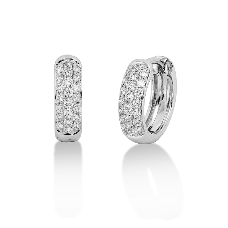 Creolen    aus 750/-18 Karat Weißgold mit 44 Diamanten 0