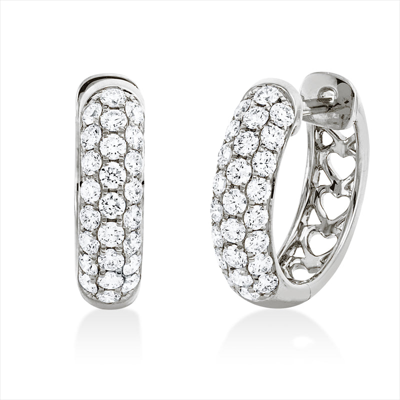 Creolen    aus 750/-18 Karat Weißgold mit 50 Diamanten 0