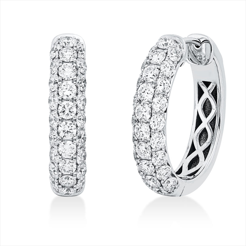 Creolen    aus 750/-18 Karat Weißgold mit 56 Diamanten 2