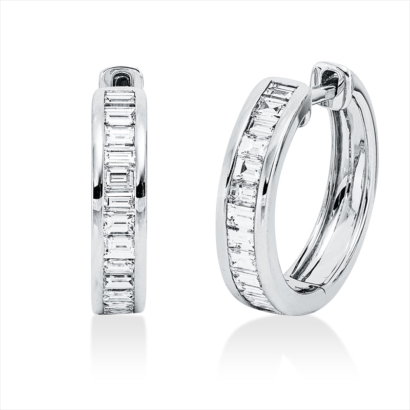 Creolen    aus 750/-18 Karat Weißgold mit 26 Diamanten 0