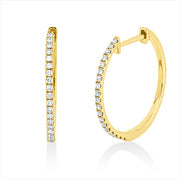 Creolen    aus 750/-18 Karat Gelbgold mit 38 Diamanten 0