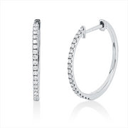 Creolen    aus 750/-18 Karat Weißgold mit 38 Diamanten 0