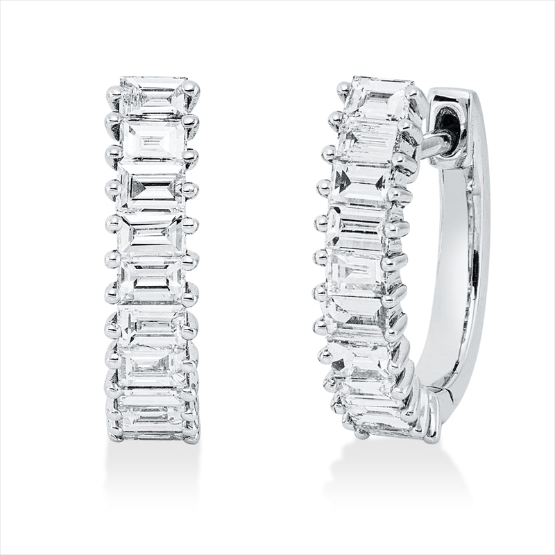 Creolen    aus 750/-18 Karat Weißgold mit 20 Diamanten 1