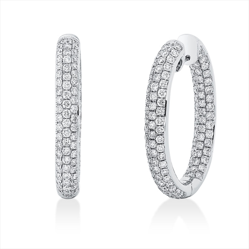 Creolen    aus 750/-18 Karat Weißgold mit 228 Diamanten 6