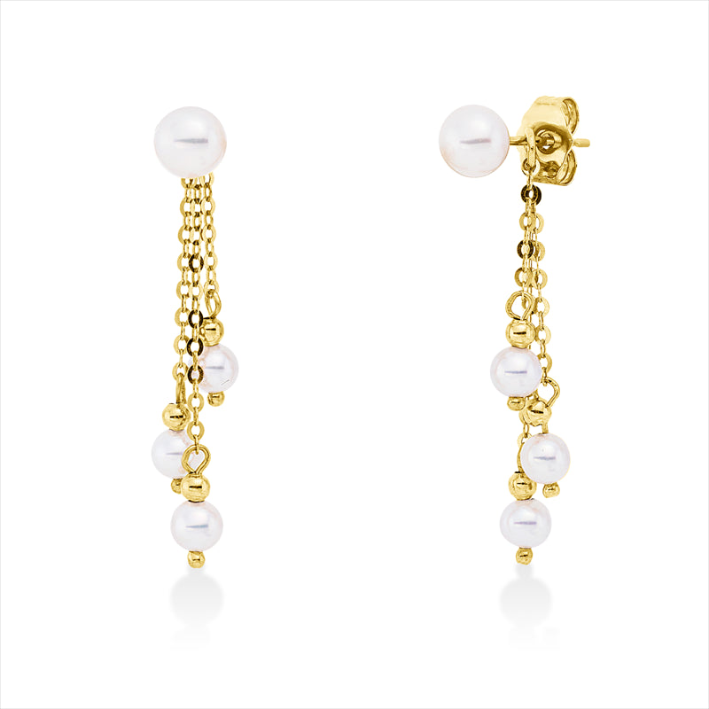 Ohrschmuck   mit Süßwasserperle aus 750/-18 Karat Gelbgold  