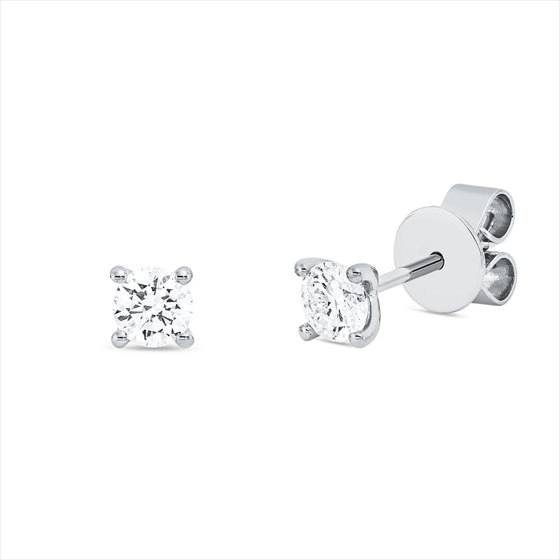 Ohrstecker    aus 750/-18 Karat Weißgold mit 2 Diamanten 0