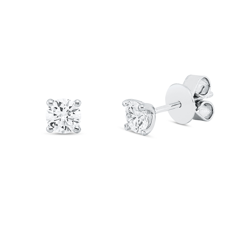 Ohrstecker    aus 750/-18 Karat Weißgold mit 2 Diamanten 0