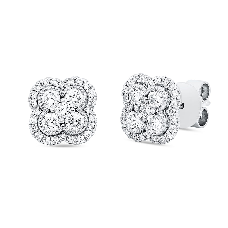 Ohrstecker    aus 750/-18 Karat Weißgold mit 29 Diamanten 0