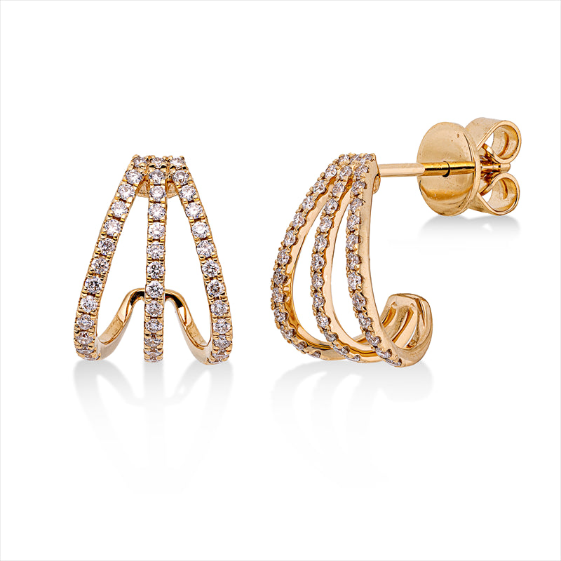 Ohrschmuck    aus 750/-18 Karat Gelbgold mit 78 Diamanten 0