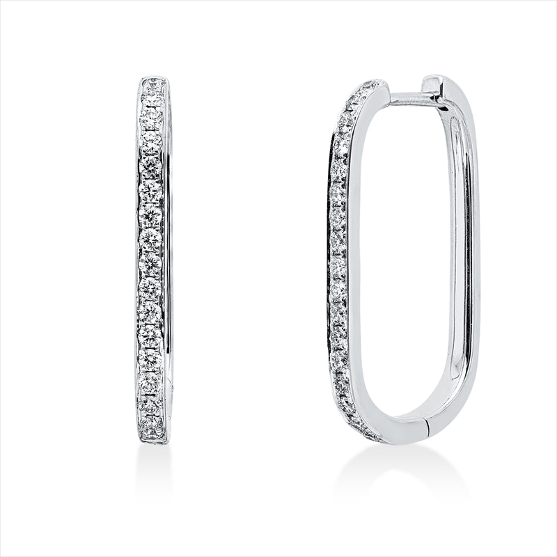 Creolen    aus 750/-18 Karat Weißgold mit 34 Diamanten 0