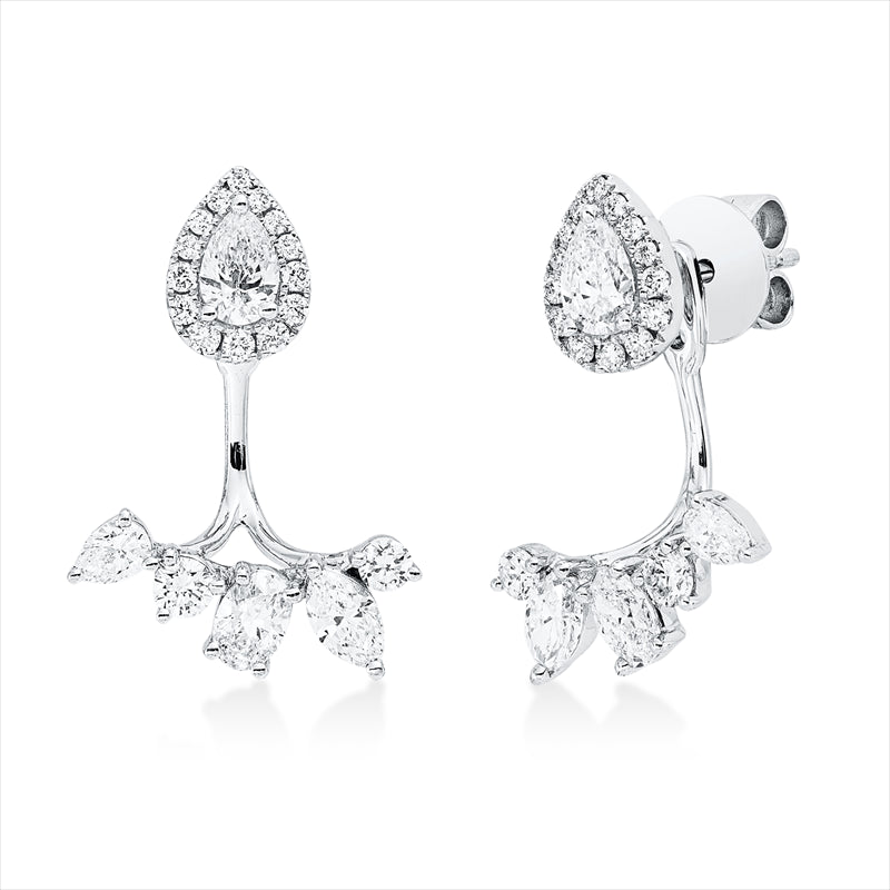 Ohrstecker    aus 750/-18 Karat Weißgold mit 40 Diamanten 1