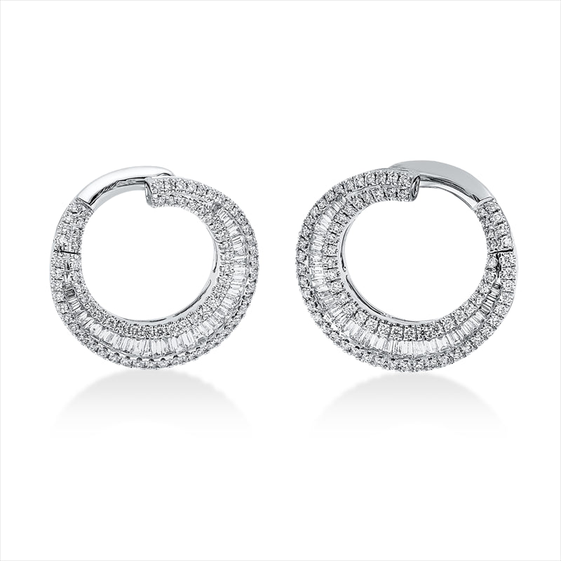 Creolen    aus 750/-18 Karat Weißgold mit 219 Diamanten 1