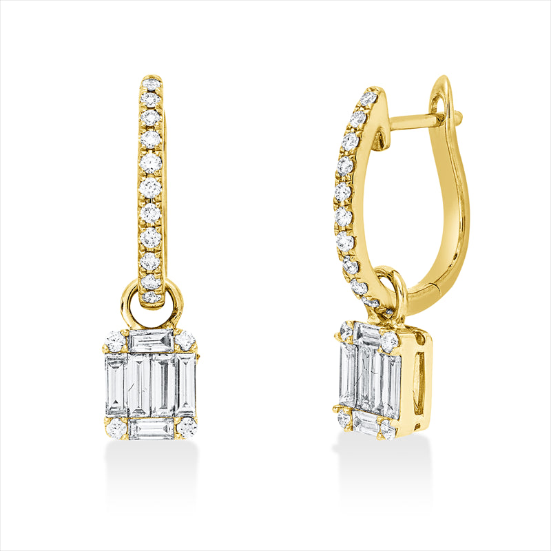 Ohrschmuck    aus 750/-18 Karat Gelbgold mit 42 Diamanten 0