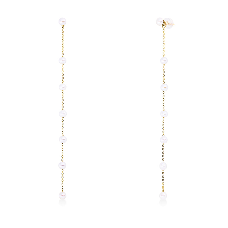 Ohrschmuck   mit Süßwasserperle aus 750/-18 Karat Gelbgold  