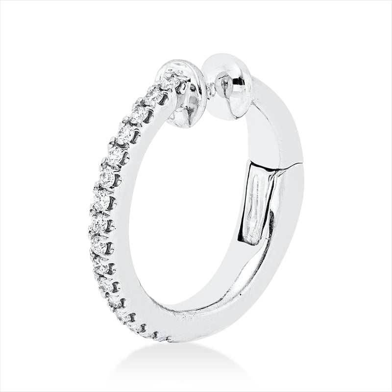 Creolen    aus 750/-18 Karat Weißgold mit 16 Diamanten 0