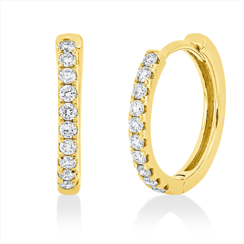 Creolen    aus 750/-18 Karat Gelbgold mit 20 Diamanten 0