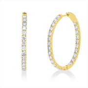 Creolen    aus 750/-18 Karat Gelbgold mit 50 Diamanten 3