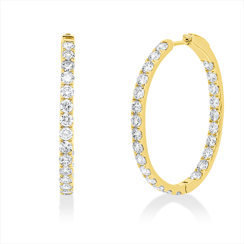 Creolen    aus 750/-18 Karat Gelbgold mit 50 Diamanten 3