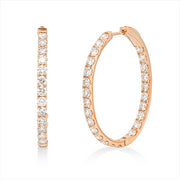 Creolen    aus 750/-18 Karat Rotgold mit 50 Diamanten 3