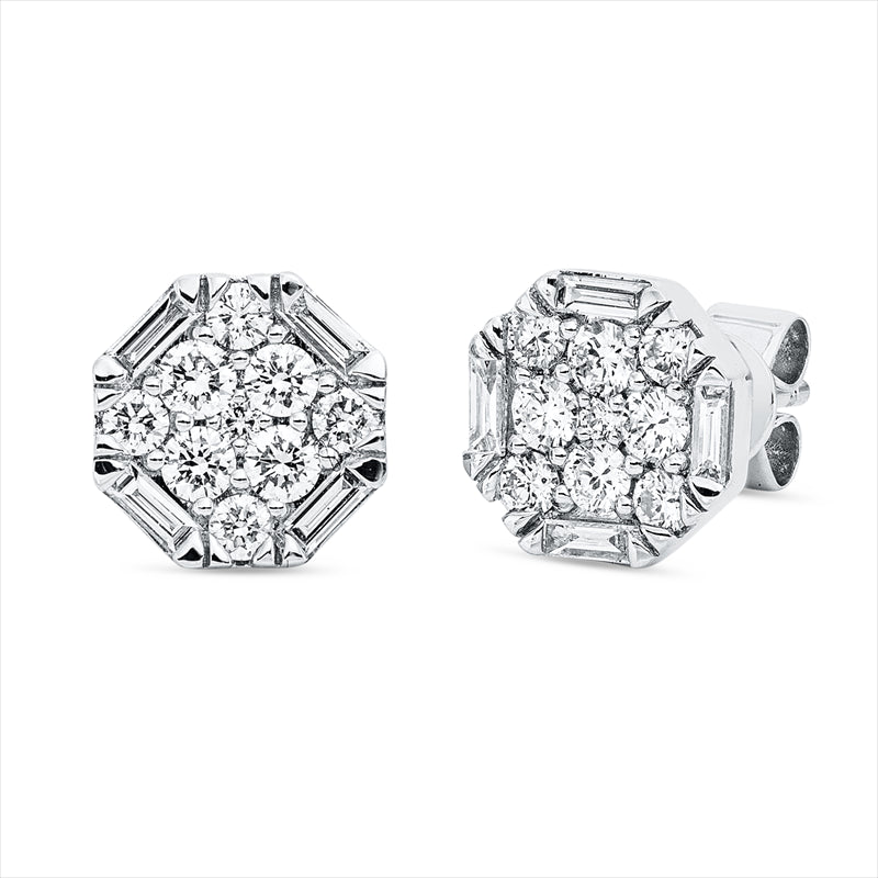 Ohrstecker    aus 750/-18 Karat Weißgold mit 26 Diamanten 0