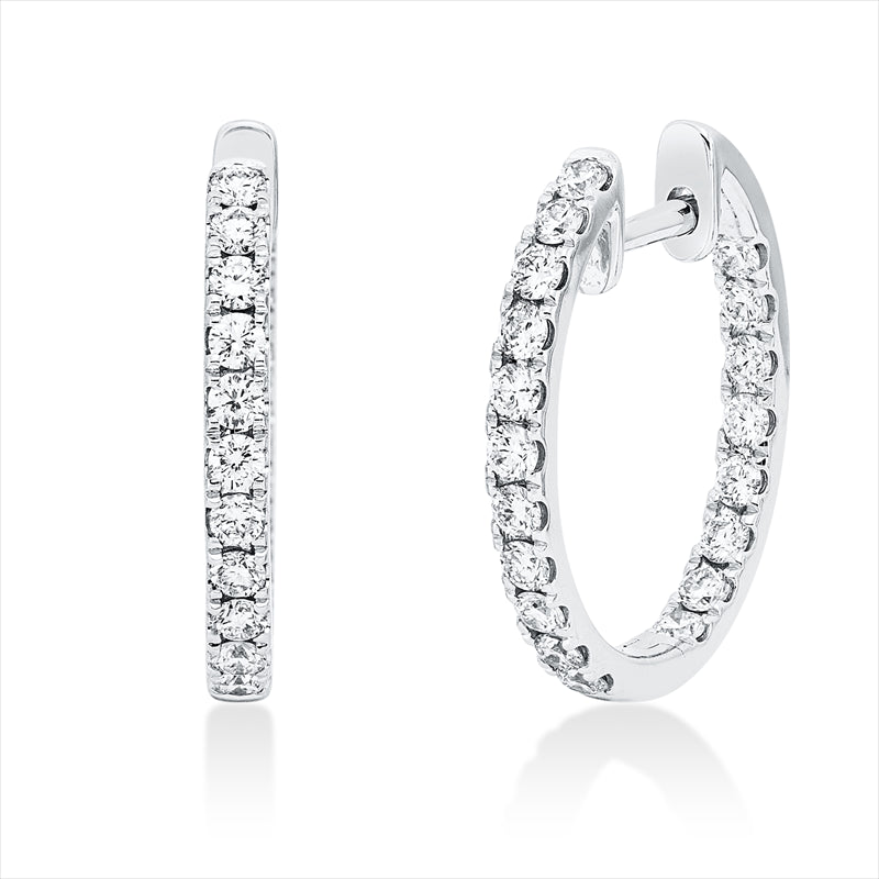 Creolen    aus 585/-14 Karat Weißgold mit 38 Diamanten 1