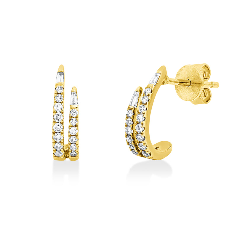 Ohrstecker    aus 585/-14 Karat Gelbgold mit 32 Diamanten 0