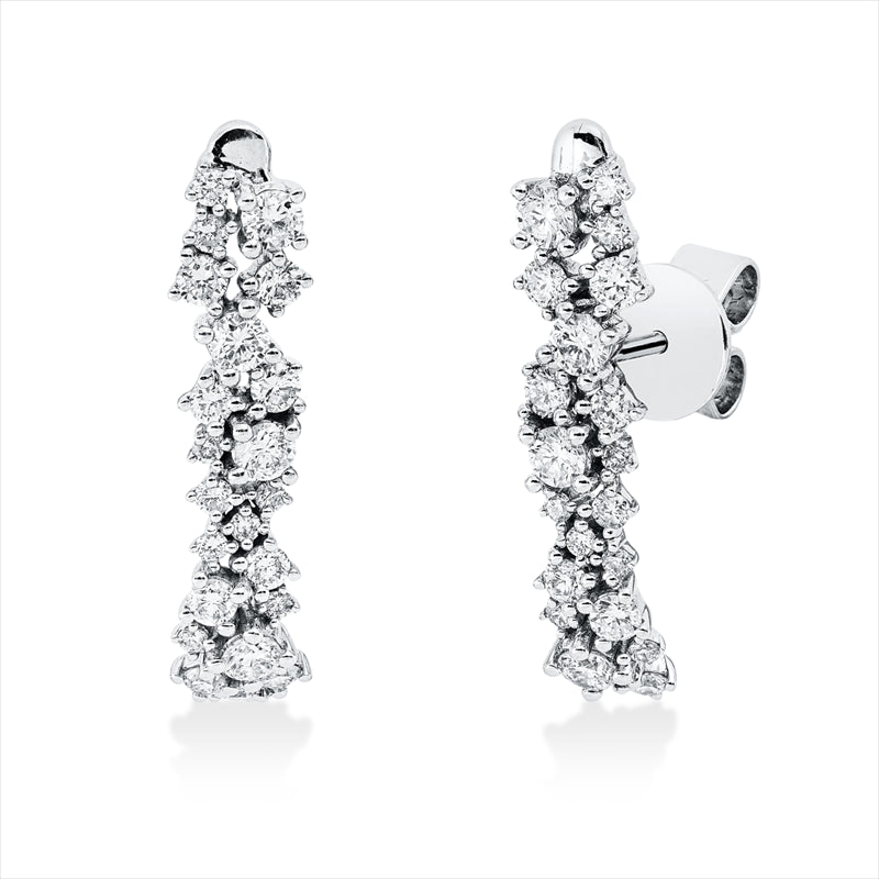 Ohrstecker    aus 585/-14 Karat Weißgold mit 44 Diamanten 1