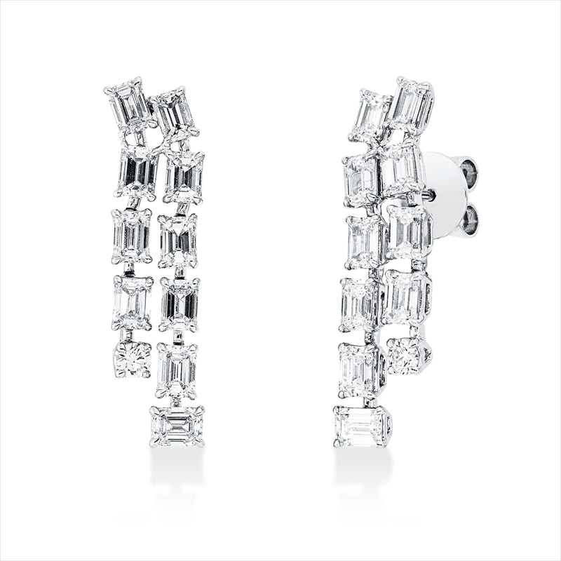 Ohrschmuck    aus 750/-18 Karat Weißgold mit 22 Diamanten 3