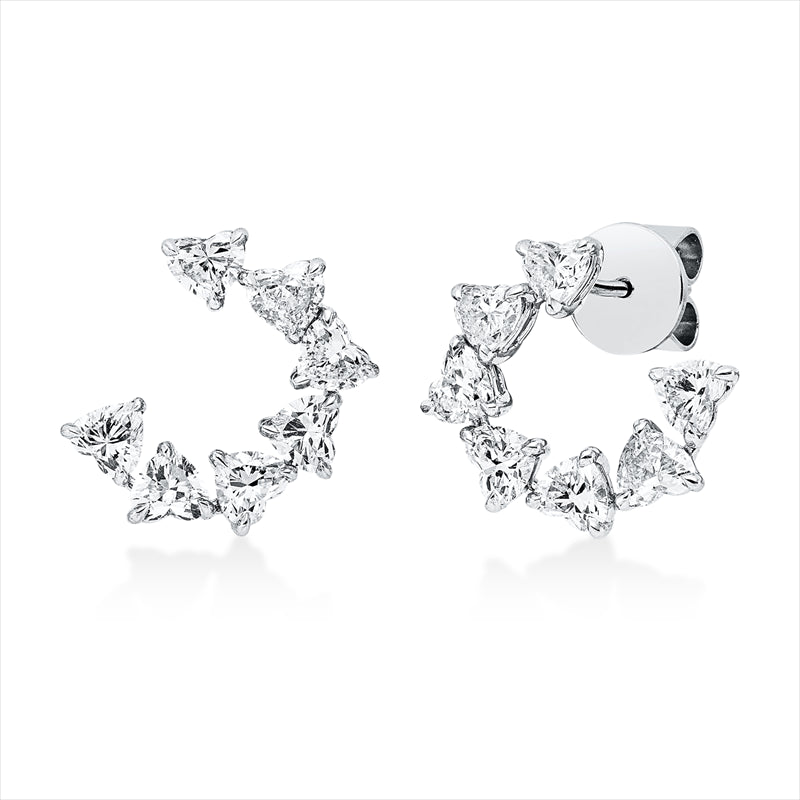 Ohrstecker    aus 750/-18 Karat Weißgold mit 14 Diamanten 2