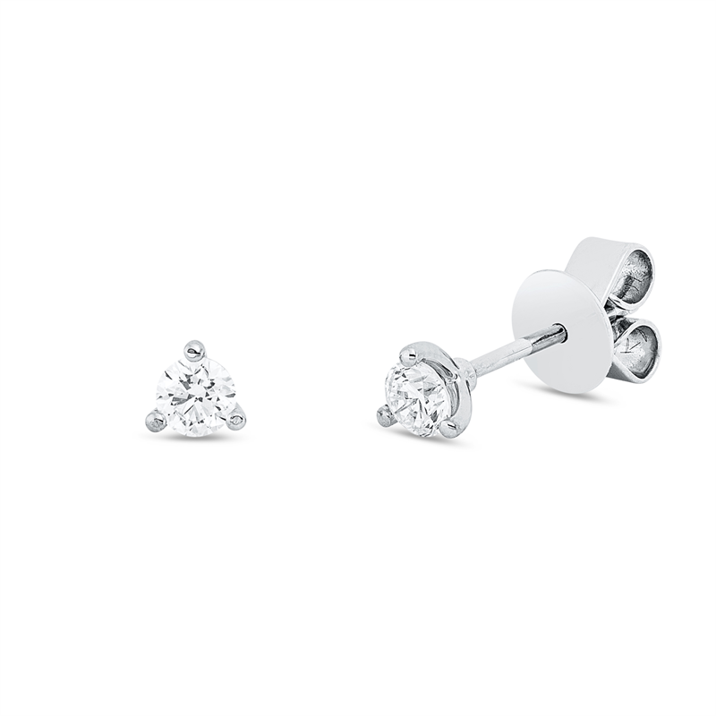Ohrstecker    aus 750/-18 Karat Weißgold mit 2 Diamanten 0