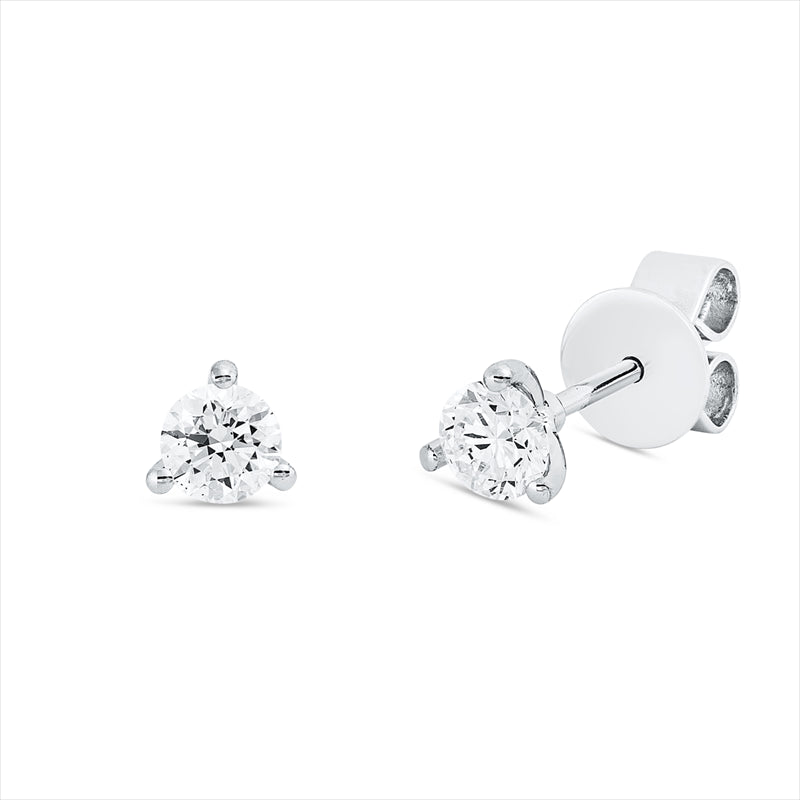 Ohrstecker    aus 750/-18 Karat Weißgold mit 2 Diamanten 0